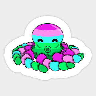 Toric Pride Fidget Octopus Sticker